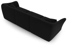 Czarna aksamitna sofa 292 cm Tokyo – Cosmopolitan Design