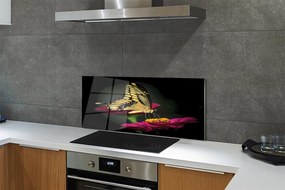 Panel Szklany Delikatny Motyl na Płatku