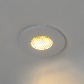 Zestaw 6 nowoczesnych łazienkowych reflektorów wpuszczanych białych IP54 - Shed Honey