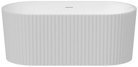 Wanna wolnostojąca akrylowa ryflowana - Biały z połyskiem - 230 l - 170 x 80 x 58 cm - ALIENA