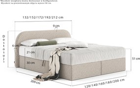 Łóżko kontynentalne Livv