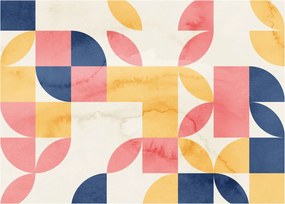 Obraz na szkle - Abstrakcja z wzorami retro (70x50 cm)
