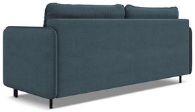 Niebieska rozkładana/ze schowkiem sofa 226 cm Luana – Makamii