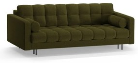 Zielona rozkładana sofa ze schowkiem z materiału bouclé 222 cm Bali – Cosmopolitan Design