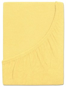 4Home prześcieradło frotte Ideal żółte, 90 x 200cm, 90 x 200 cm