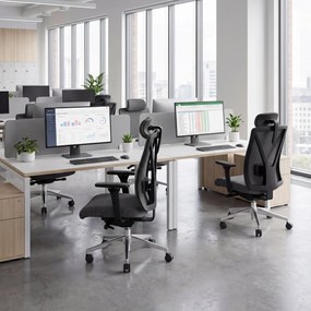 Fotel biurowy ergonomiczny ciemnoszary VECTOR