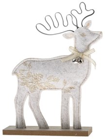 Ozdoba świąteczna Renifer z dzwonkiem, 16 x 22 x 5cm