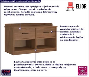 Szafka z siedziskiem drewno orzechowe - Entiria