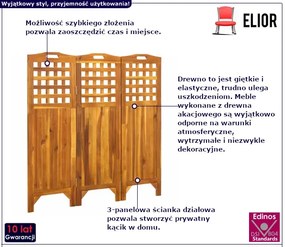 Niska 3-panelowa ścianka działowa - Arenzo