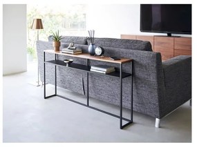 Czarno-ciemnobrązowa konsola w dekorze jesionu 20,5x126 cm Tower – YAMAZAKI