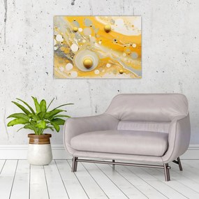 Obraz - Abstrakcyjne tło ze złotą dekoracją (70x50 cm)