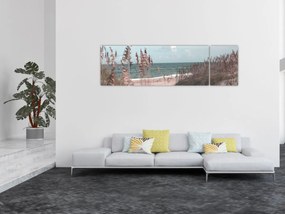 Obraz - Różowa plaża (170x50 cm)