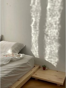 Łóżko jednoosobowe z litego drewna sosnowego bez zagłówka ze stelażem 120x200 cm w naturalnym kolorze Dock – Karup