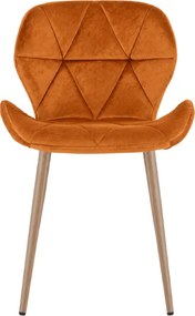 Krzesło jadalniane MANGO VELVET, terakota