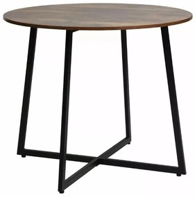 Okrągły stół jadalniany LUNA 90 cm, rustykalnie brązowy