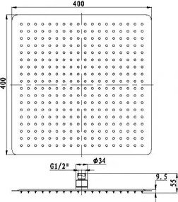 Kwadratowa deszczownica DPG2001