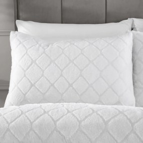 Biała pościel dwuosobowa z mikropluszu 200x200 cm Cosy Diamond – Catherine Lansfield