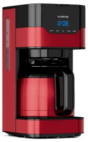 Klarstein Arabica 800W Ekspres Przelewowy 10 Filiżanek Czerwony