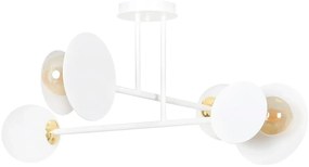 Biała metalowa lampa sufitowa - D008 D6-W34