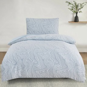 Pościel żakardowa Colorado niebieski, 140 x 200 cm, 70 x 90 cm