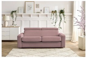 Różowa rozkładana sofa 215 cm Monaco – Bobochic Paris