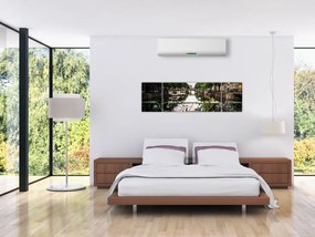 Obraz roweru w mieście (170x50 cm)