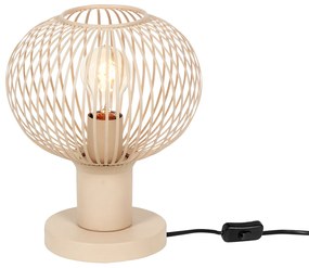 Nowoczesna lampa stołowa z drutu beżowa 23 cm - Gila