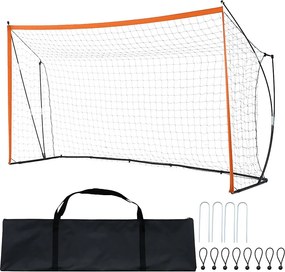 Bramka do Piłki Nożnej, SucceBuy 364x183 cm Przenośna Bramka do Piłki Nożnej, Dzieci, Torba Transportowa, Ogród