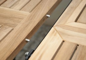 CONCEPT FSC® - stół rozkładany z blatem tekowym - Towar z drobną wadą (N592)