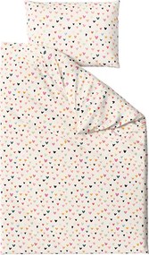 PrzytulneMieszkanie.pl PrzytulneMieszkanie.pl Pościel bawełniana DOTHEARTS POLY kremowa Rozmiar pościeli: 2 szt 70 x 90 cm | 200 x 220 cm