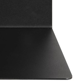 Czarna podwójna metalowa półka ścienna Actona Joliet, szer. 35 cm