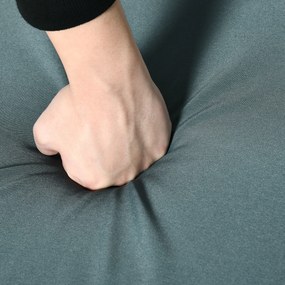 Outsunny fotel bujany krzesło ogrodowe, polirattan z szarymi poduszkami