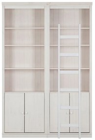Biały regał z litego drewna sosnowego 148x223 cm Anita – Støraa