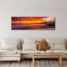 Obraz zachodu słońca nad morzem (170x50 cm)