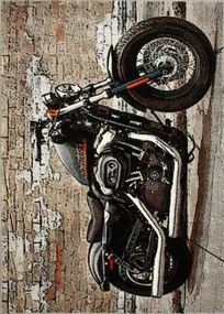 Dywan Koloreo Hobby szary - motor, harley 120x170 Prostokąt