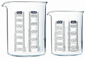 Zestaw szklanych kubków pomiarowych Pyrex 2 szt.,0,25 l + 0,5 l