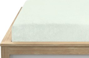 PrzytulneMieszkanie.pl Prześcieradło z gumką z mikrofibry MOLTON jasny miętowy 90 x 200 cm