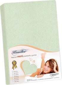 Bellatex prześcieradło frotte zielony szałwiowy, 160 x 200 cm