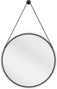 Mexen String lustro łazienkowe okragłe 50 cm, rama czarna - 9854-050-050-000-70