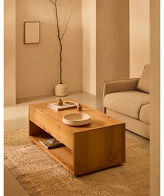 Stolik w dekorze dębu w naturalnym kolorze 60x120 cm Alguema – Kave Home