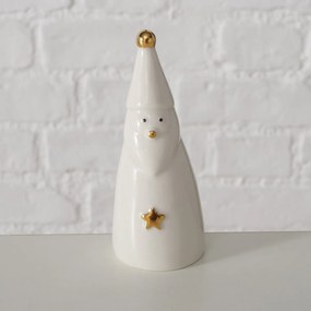 Dwie figurki porcelanowe JELKI, białe Mikołaje