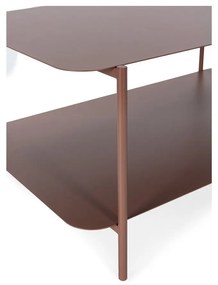 Metalowy stolik w kolorze terakoty 58x90 cm Beatrix – MOME