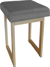 Taboret SOLID tkanina Welur stelaż metalowy STOŁEK LOFT : Kolor Stelaża - Złoty, Kolor tkaniny - VELVET - BL14, Typ tkaniny - Velvet, Wysokość - 60 cm
