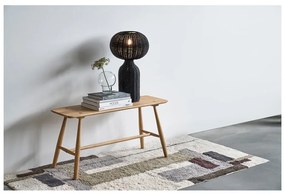 Czarna lampa stołowa z rattanowym kloszem (wysokość 43 cm) Werna – Villa Collection