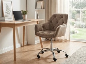 Fotel biurowy Q-190 VELVET, beżowy
