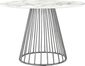 Stół na drucianej podstawie Glam Marble 110 imitacja marmuru