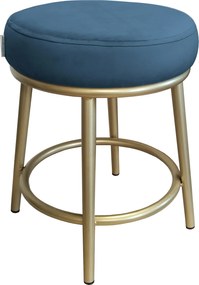 Taboret Ben tkanina Welur stelaż metalowy STOŁEK LOFT : Kolor Stelaża - Złoty, Kolor tkaniny - VELVET - MG33, Typ tkaniny - Velvet