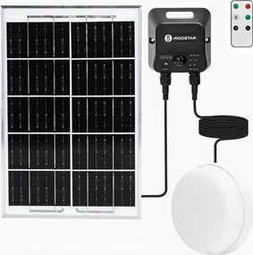 Aigostar - Solarna lampa sufitowa LED z czujnikiem LED/3,7V 6000 mAh IP65 + pilot