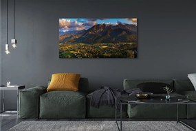 Obraz na płótnie Góry o Zachodzie Słońca