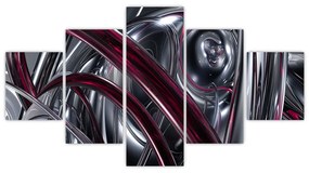 Obraz szarej abstrakcji (125x70 cm)